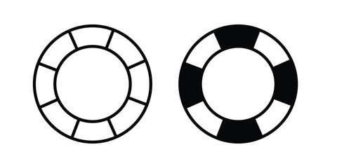 Life buoy icon design concept pack in black color © Pop