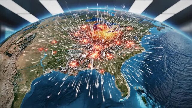 Global network energy crisis, cities worldwide experience power outages and grid failures, digital connections breaking