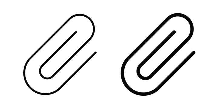 Paperclip icon design concept pack in black color