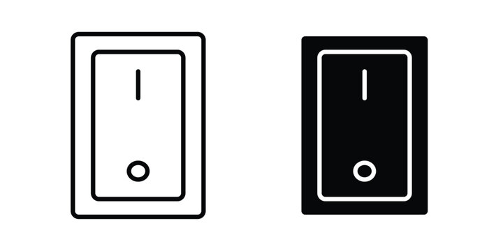 Switch icon design concept pack in black color