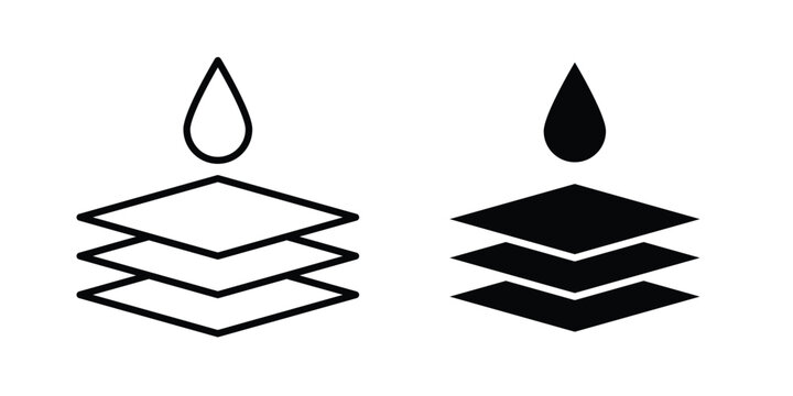 Water filtration icon design concept pack in black color