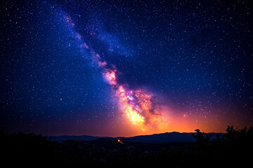 Fototapeta premium Night sky with milky way