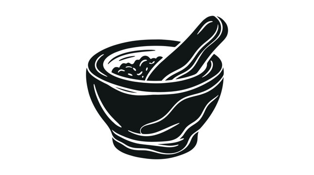 Mortar and pestle kitchen tool.
