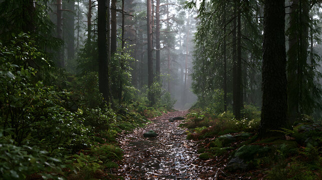 morning in the forest