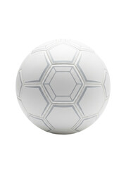 Fototapeta premium A white soccer ball with a classic panel design on a clean white background.