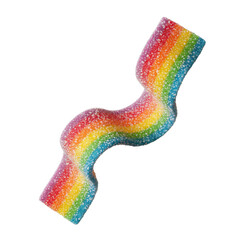 Fototapeta premium Sugar-Coated Rainbow Sour Gummy Candy Strip