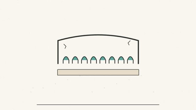 Animated Colosseum with Hand-Drawn Style
