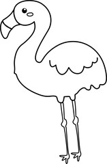 flamingi line art illustration © Wulansari