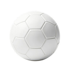 Fototapeta premium White Soccer Ball with Classic Black Stitched Panels Ready for Game Play transparent background