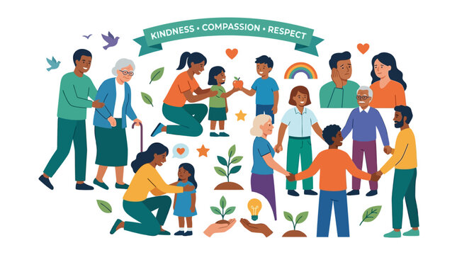 Diverse People Community Unity Kindness Compassion Respect