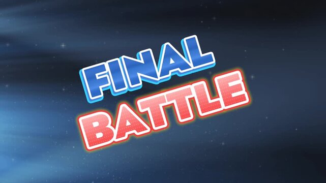 The final battle scene unfolds with intense action and dramatic effects in a dark environment.