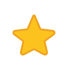 Obraz premium A Simple Yellow Star Icon with a Subtle Outline.