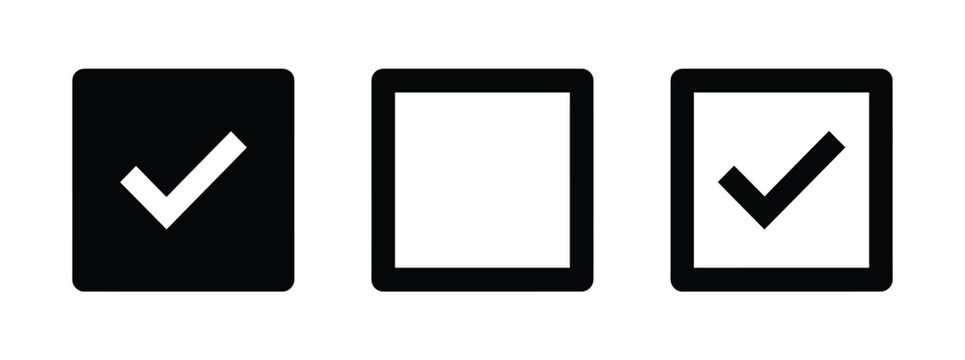 Check mark and blank checkboxes Vector