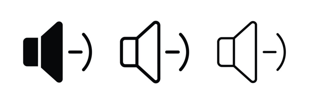 Volume control speaker icons Vector