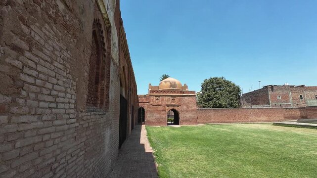Grand Mughal Architecture of the Historic Kabuli Bagh Mosque Built by Emperor Babur in Panipat, Haryana