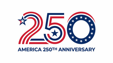 Obraz premium Commemorative 250th Anniversary United States National Celebration Graphic Design