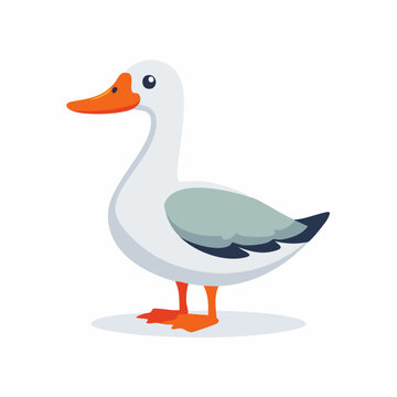 Cute cartoon goose illustration
