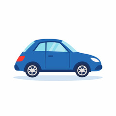 Obraz premium Blue Car Illustration