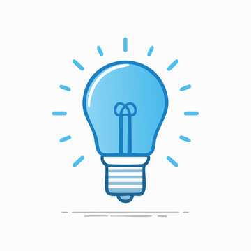 Blue light bulb icon symbolizing an idea
