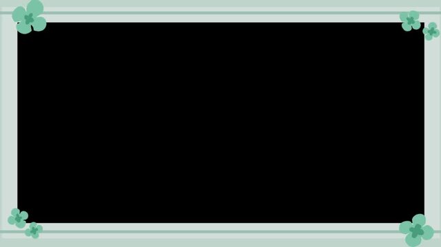 Animated Four Leaf Clover Transparent Frame Loop / Gentle Sway Motion