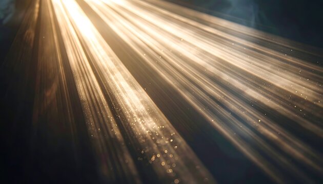 Golden Light Beams Radiating Brightness.