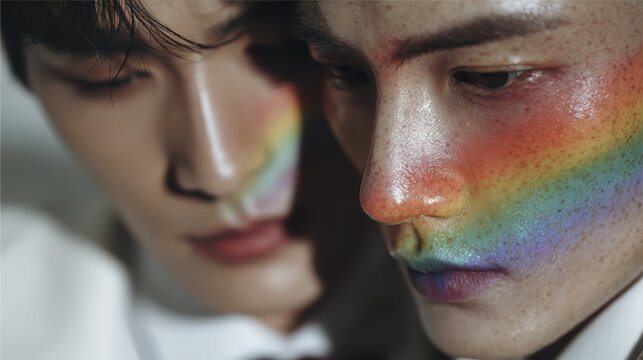 Happy Wedding couple in wedding party,Pride Month,love is love,honeymoon,same sex couple romantic time,WLW,MLM,valentine,sweet moment,freedom,festival parades,parties,Happy gays and lesbians concept.