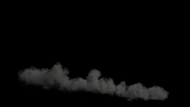 a line of smoke growing and moving up