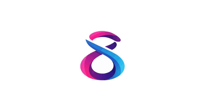 Colorful Number Eight Symbol.