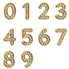 Naklejka premium diamond font vector illustration