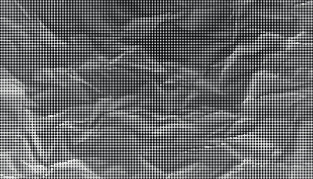 A detailed close-up view of crumpled paper texture