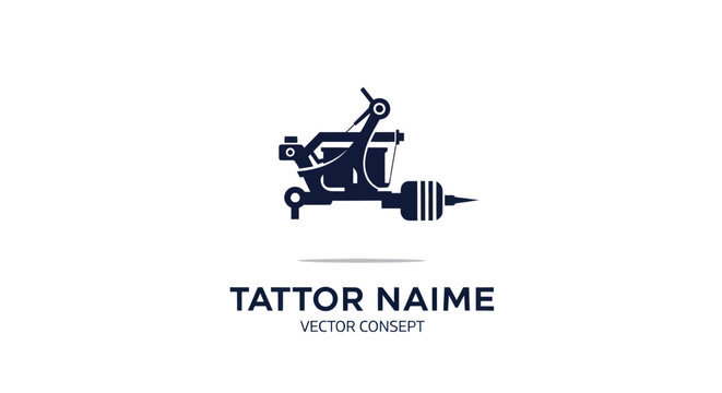 Tattoo Machine Vector Icon Silhouette - Tattoo Art Equipment