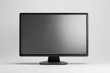 Fototapeta premium Minimalist monitor product shot with edge-to-edge screen and soft studio lighting