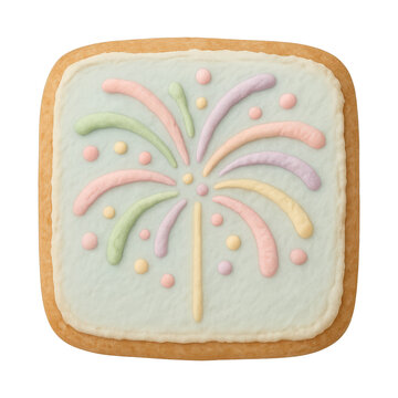 PNG Colorful festive cookie design.