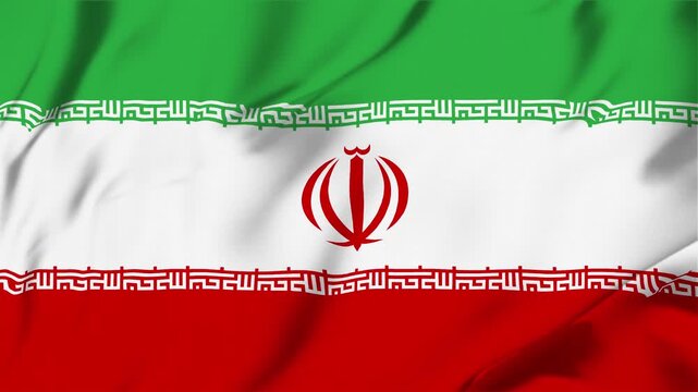 Iran waving fabric flag animation seamless looping for sport politics business background
