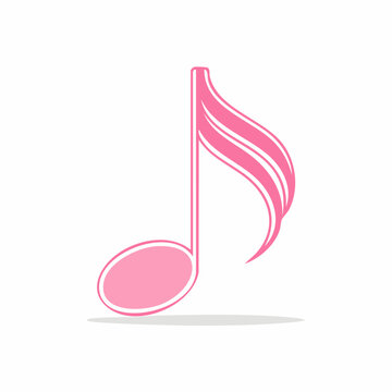 Pink musical note icon