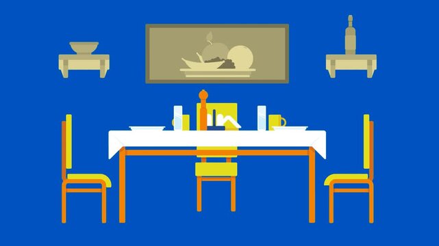 Conference meeting with blue screen chroma key background. People at table with laptop and charts in professional workspace perfect for video editing