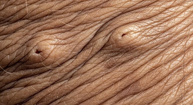 Close up of detailed skin texture with natural lines