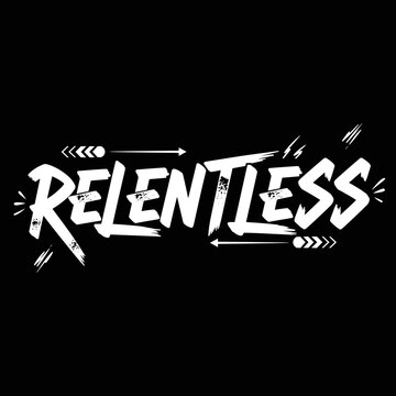 Relentless Typography Design Element Concept.
