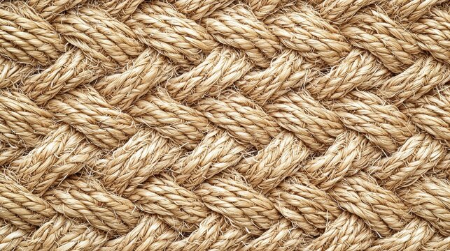 Natural rattan weave rope texture seamless background pattern woven fiber material eco-friendly organic surface design rustic brown jute sisal backdrop