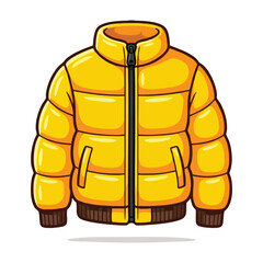 Yellow Puffer Jacket Illustration © MH Soykot