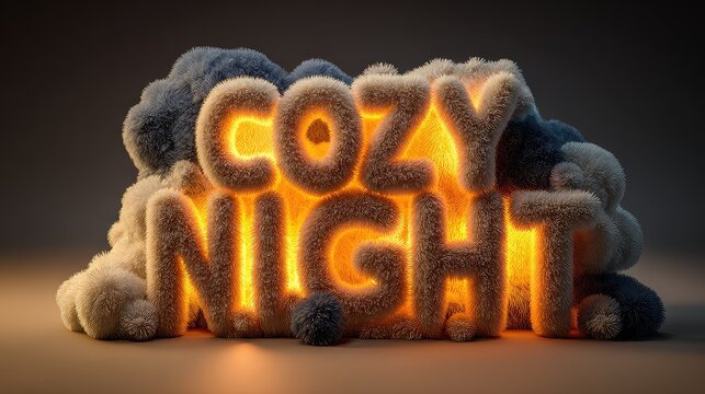 Warm and Inviting Cozy Night Decor with Soft Textures and Glow