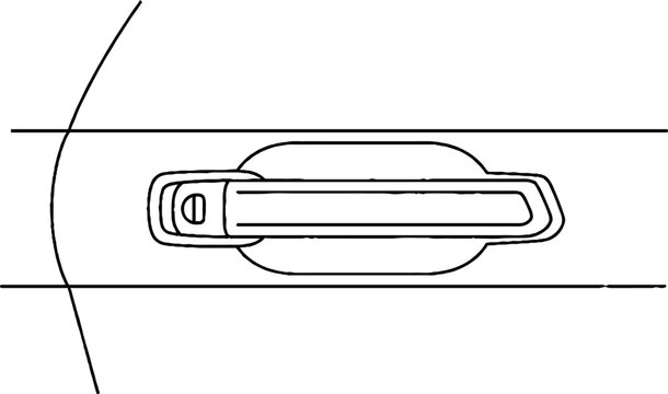 Vehicle door handle in recessed housing