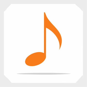 Orange Eighth Note Symbol