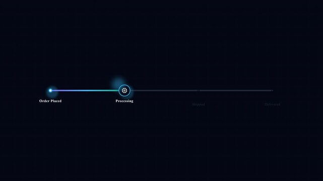 Animated Order status update on screen.