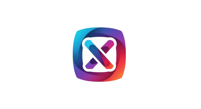 Colorful X logo symbol icon.