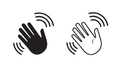Fototapeta premium Waving hand icon