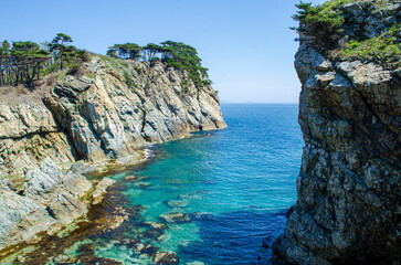Naklejka premium rock and sea
