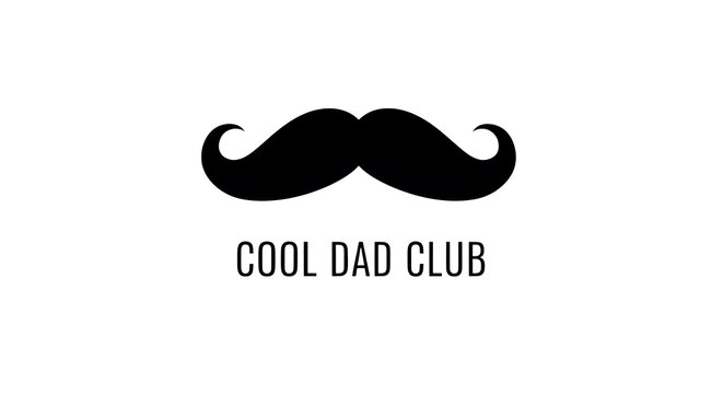 Father day cool dad club graphic with mustache design