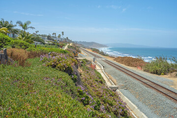 Obraz premium Shoreline and scenery near Carlsbad California.