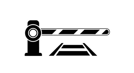 Railway Gate Crossing Barrier Arm. © Joko santoso